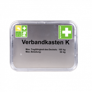 Cassetta di pronto soccorso per vigili del fuoco K tipo 4 - alluminio DIN 14880, vuota