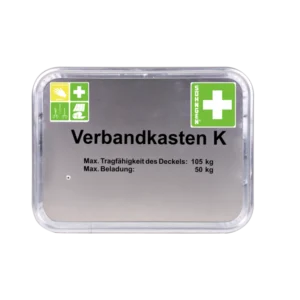 Cassetta di pronto soccorso per vigili del fuoco K tipo 4 - alluminio DIN 14880, vuota