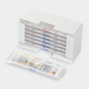 20-13-80500 Melipul Medikamentendosierer-dispenser Box, XL für 1 Woche mit Nüchtern-Unterteiloung