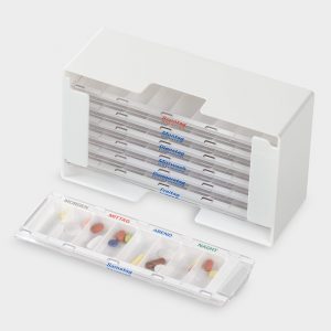 20-13-81000 Melipul Medikamentendosierer-dispenser Box XL-8 für 1 Woche mit Beschriftung