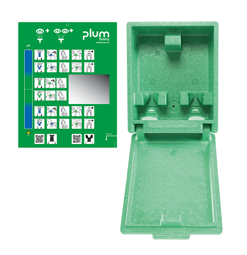 Plum eyewash box for eyecup and duo empty small 500 x 515