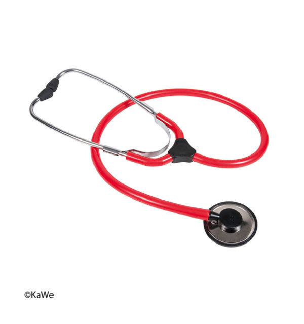 01-07-010-RO Stéthoscope pour infirmières, Kirchner COLORSCOP® Plano, rouge