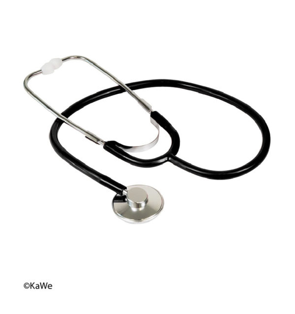 06.10300.022 Stetoscopio a testa piatta, stetoscopio singolo, nero