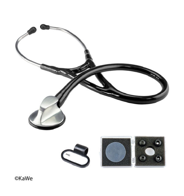 06.10800.022 Top-Kardiologie Flachkopf- Stethoskop, schwarz
