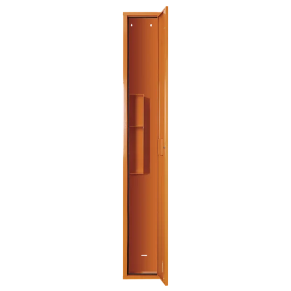 Stehschrank SAFE für Krankentrage N 1 x klappbar, leer, orange