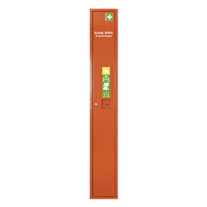 Stehschrank SAFE für Krankentrage N 1 x klappbar, leer, orange