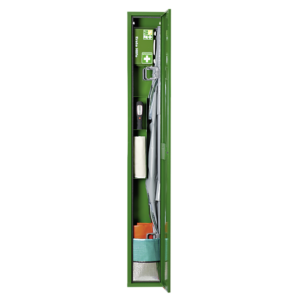 Armadio SAFE per barella N 1 x pieghevole, riempito, verde