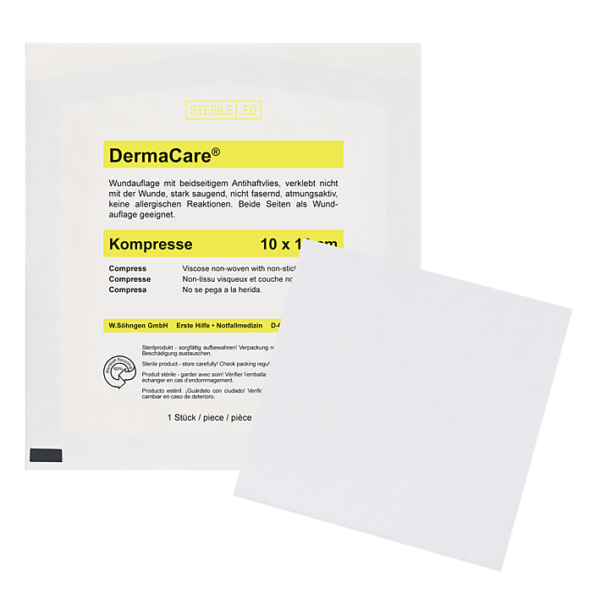 DermaCare® Compresse env. 10 x 10 cm, emballage individuel stérile