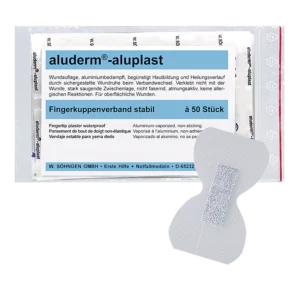 aluderm®-aluplast benda per polpastrelli stabile, circa 4,3 x 7,2 cm, 50 pezzi, sacchetto