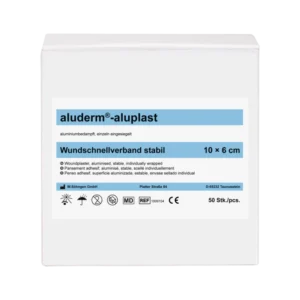 aluderm®-aluplast Wundpflasterzuschnitte, stabil, 50 Stück à ca. 10 x 6 cm