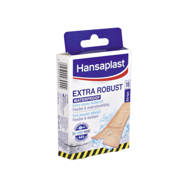 Hansaplast EXTRA ROBUST Waterproof, 16 Strips, 2,6 x 7,6 cm