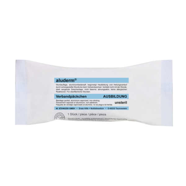 Paquet de pansements pour enfants d'entraînement - non stérile, M-2 compresse env. 8 x 10 cm, bande de fixation env. 2 x 8 cm