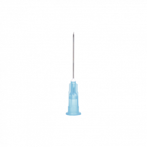 Cannula monouso, confezionata singolarmente in modo sterile, misura 16, G 23, blu, 0,60 x 25 mm