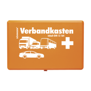 Cassetta di pronto soccorso per auto - KU Standard arancione, riempita