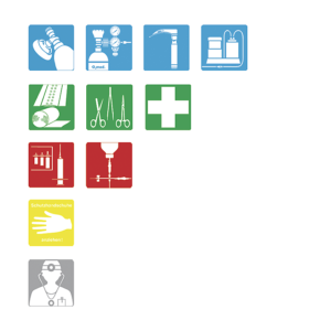 Série de pictogrammes originaux SÖHNGEN pour la médecine d'urgence, petit format