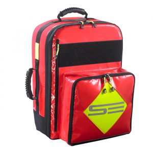 Zaino di emergenza Phoenix II, realizzato in tessuto ad alta resistenza con  tasce frontali, rosso. Dim. 620 x 400 x 300 mm. | acquistare da Stampfli  Medical