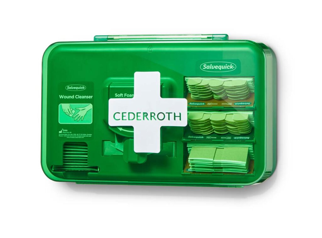 Paquet de recharge CEDERROTH pour premiers secours DIN 13157