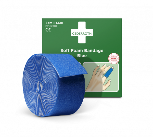 soft foam bandage blue 6x450