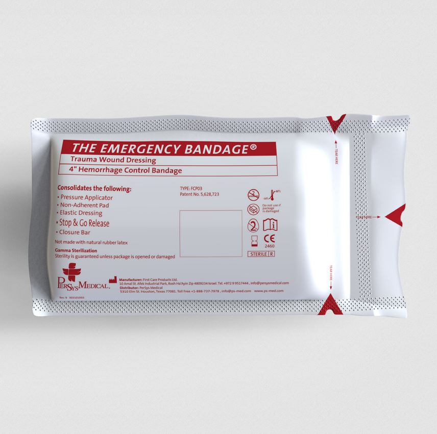 Emergency Bandage FCP03 (Israeli-Binde), weiss. Breite 10 cm. Einzeln.  kaufen
