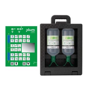 PLUM iBOX für 2 Augenspülflaschen Duo mit 2 x 1000 ml 0.9 NaCl
