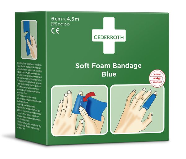soft foam bandage bleu 6x450