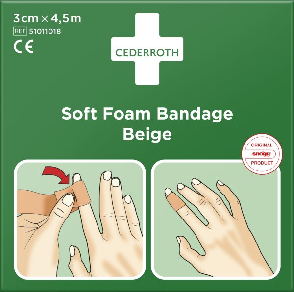 51011018-soft foam bandage beige 3x450m