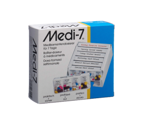 20-13-400-3 Medi-7 Medikamentendosierer, weiss, Aufdruck in D, F, I
