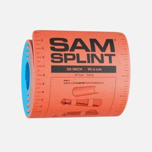 30.02.001 SAM Splint 36 rail de fixation, rouleau, orange-bleu. Dim. 11 x 91 cm