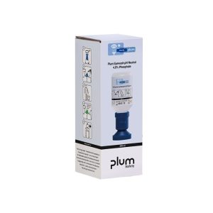 Bouteille de rinçage oculaire plum pH Neutre 200 ml, bleu. Solution de phosphate stérile (4,9%) pour une neutralisation des produits chimiques, emballé en carton