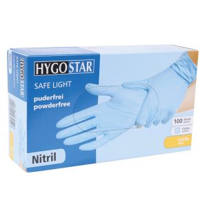 HST01366 Handschuhe SAFE LIGHT Nitril, puderfrei, blau, Gr. XXL. Box à 100 Stk.