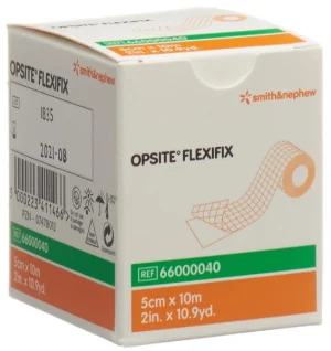 Medicazione Ospite FLEXIFIX  in rotolo poliuretano, transparente. Dim. 5 cm x 10 m.