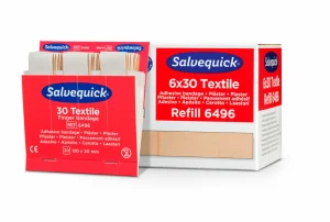 Salvequick Pflaster-Strips, textil, elastisch, Box à 6 x 30 Stk