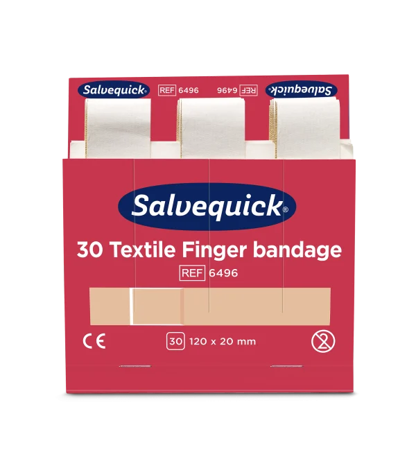 Salvequick Pflaster-Strips, textil, elastisch, Box à 6 x 30 Stk.