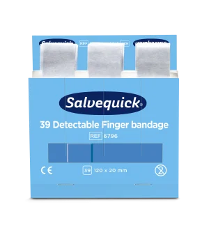 Cerotto rilevabile Salvequick® DETECTABLE blu – conf. da 39 pezzi cad. Refill 6796