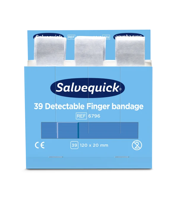 Salvequick Pflaster-Strips, detectable, blau, 1 x 39 Stk. Refill 6796