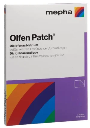 HST01835 Olfen Patch, Packung à 2 Pflaster. Gegen Schmerzen, Entzündungen, Schwellungen.