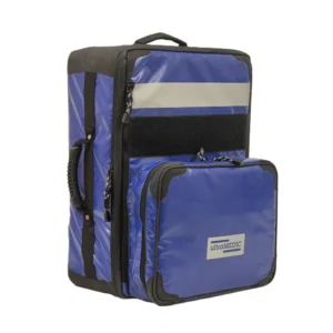 SAN-7750-B Rettungsrucksack EM III Ultra mit Fronttasche, blau, leer. Dim. 526 x 400 x 330 mm